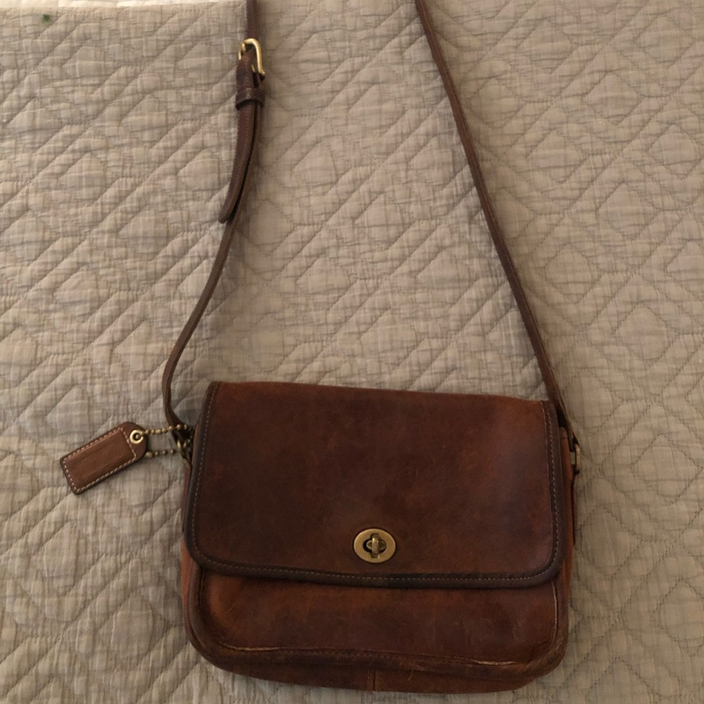 Vintage leather coach purse